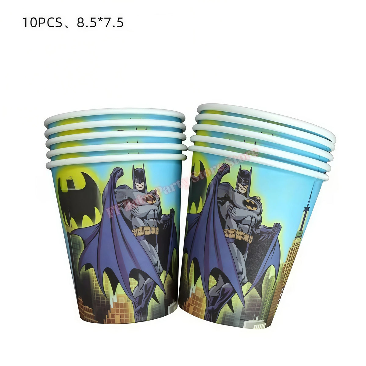 Bat Superhero Birthday Party Kit – Tableware, Balloons & Decor Party Decoration Kit Babs 10pcs Cups