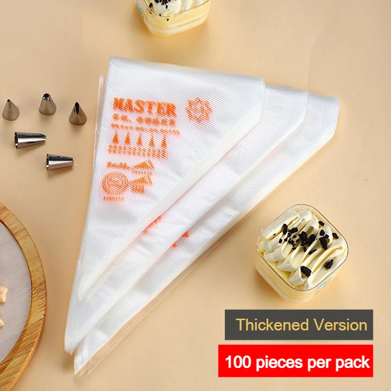 Disposable Piping Bags 50/100 Pcs – BPA-Free Cake Decorating Piping Bags Babs