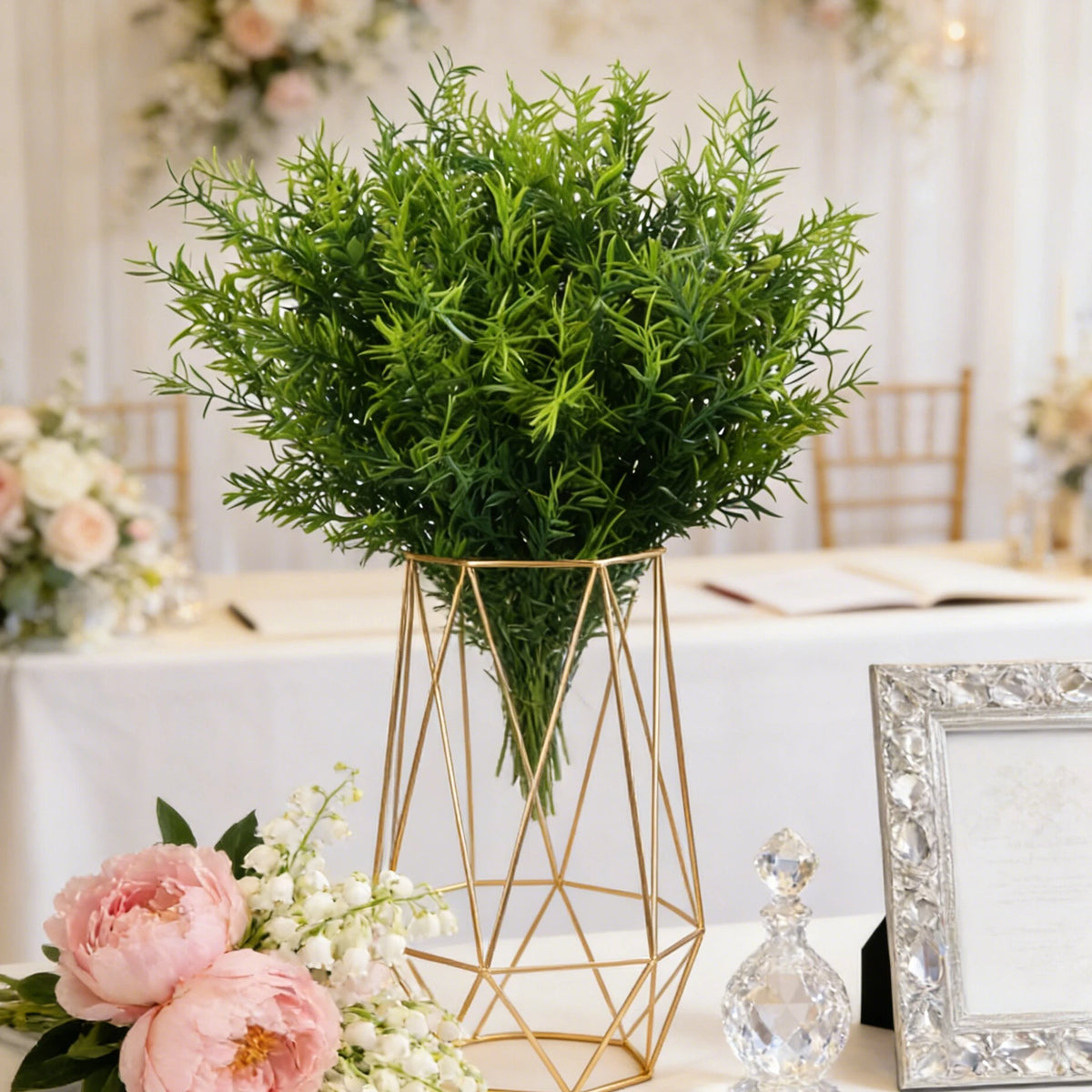 Artificial Lotus Flower Branch | Plastic Fake Plant Home Decor Artificial Flower Branch Babs