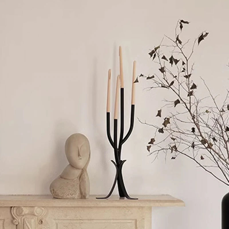 Vintage Metal Candle Holders – Nordic Minimalist Candlestick Metal Candle Holder Babs