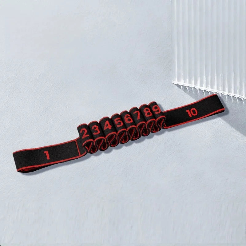 Numbered Stretch Resistance Band for Yoga & Fitness Stretch Resistance Band Babs 10 grids