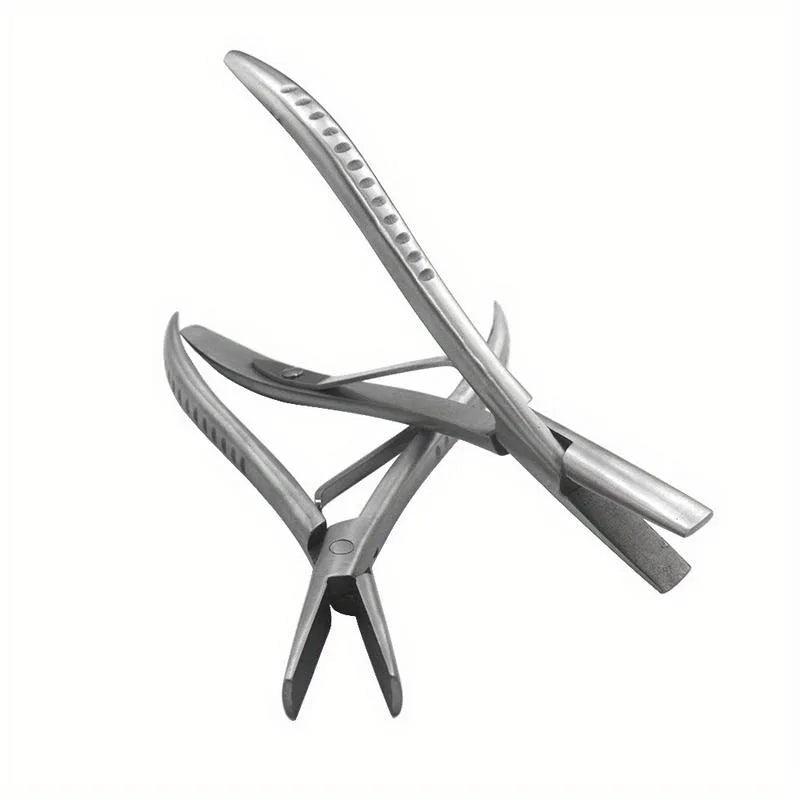 7" Flat Teeth Stainless Steel Hair Extension Plier – Keratin Tool Hair Extension Plier Babs