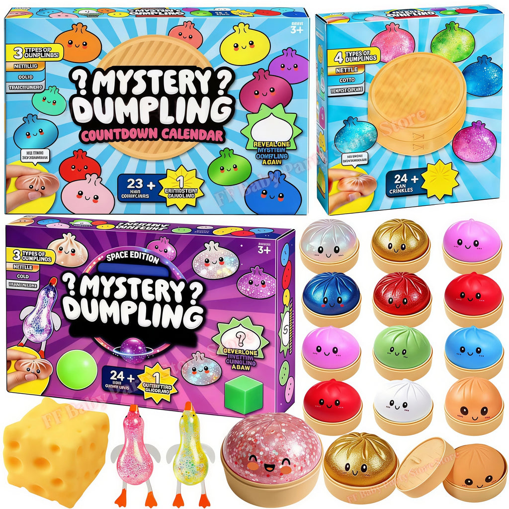 24-Day Dumpling Squishy Advent Calendar Blind Box Xmas Gift Squishy Advent Calendar Babs