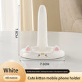 Cute Cat Phone Stand – Portable Desk Holder for Cell Phones Phone Stand Babs White
