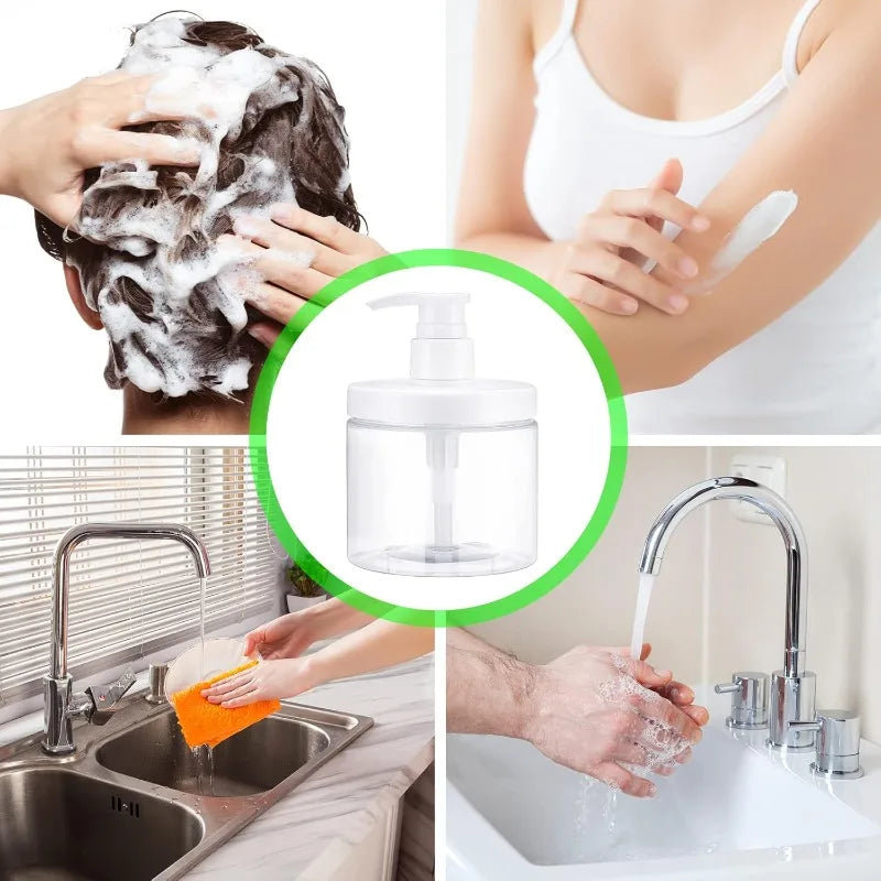 500/1000ml Refillable Pump Dispenser Bottle – Travel & Shower Pump Dispenser Bottle Babs