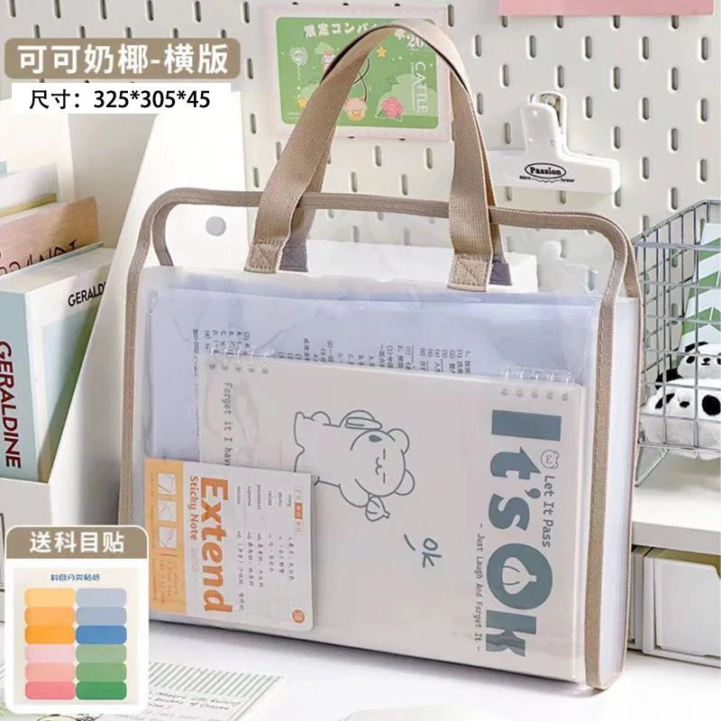 13-Pocket Expandable A4 File Folder – Waterproof & Portable Expandable File Folder Babs R