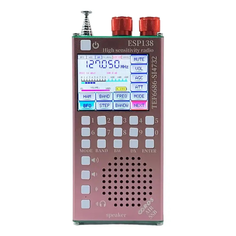 ESP138 Dual-Mode Full Band Handheld Radio Receiver FM SW SSB Handheld Radio Receiver Babs As Shown