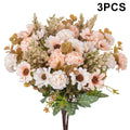 3-Piece Silk Lilac Daisy Artificial Bouquet – Wedding & Home Décor Artificial Flower Bouquet Babs Champagne 3 pcs