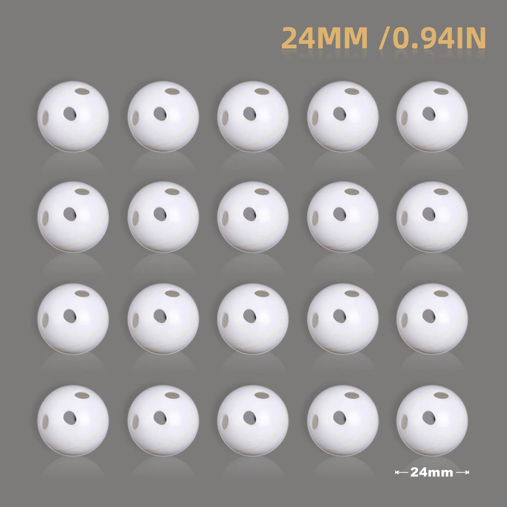 30/50pcs Plastic Rattle Squeaker Balls DIY Pet & Baby Toy Repair Toy Squeaker Balls Babs Rattle Ball 24MM 30pcs
