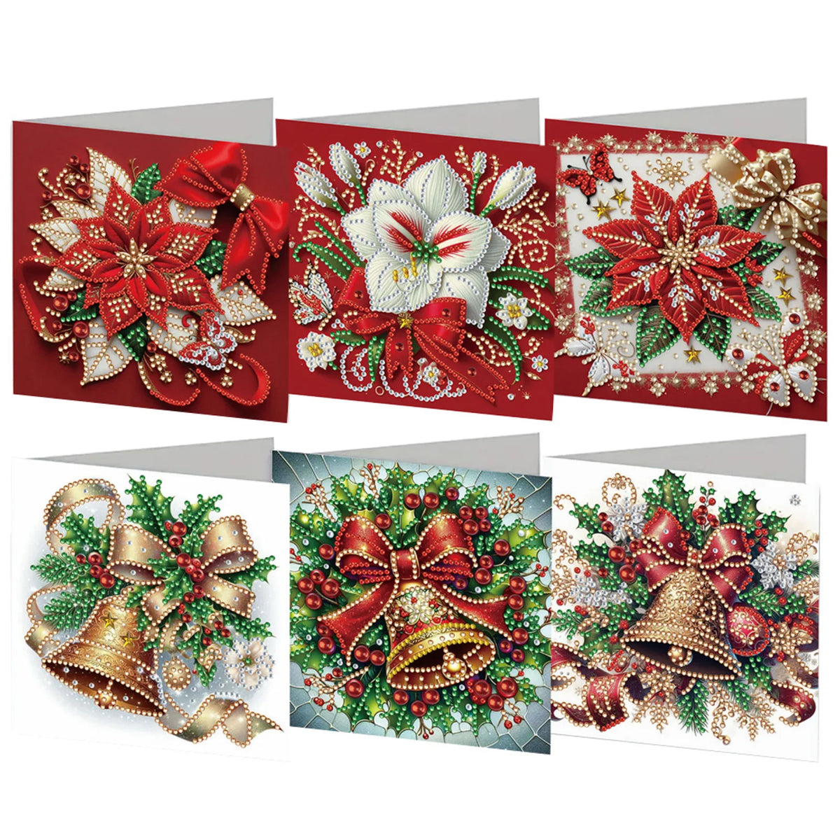5D DIY Diamond Art Painting Greeting Card Set – 6 Pack DIY Greeting Card Kit Babs