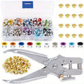 400Pcs Metal Grommet & Eyelet Kit – 10 Colors with Pliers Metal Grommet Kit Babs 400set