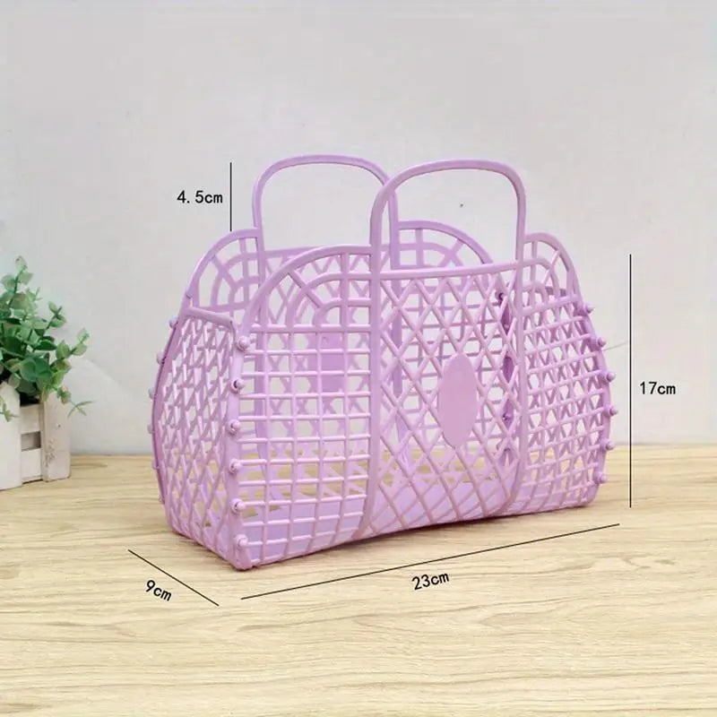2-Pack Foldable Mesh Laundry Basket – Portable Plastic Wash Basket Foldable Laundry Basket Babs