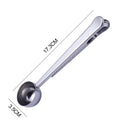 Stainless Steel Coffee Measuring Spoon with Clip | Barista Scoop Coffee Measuring Spoon Babs Silvery