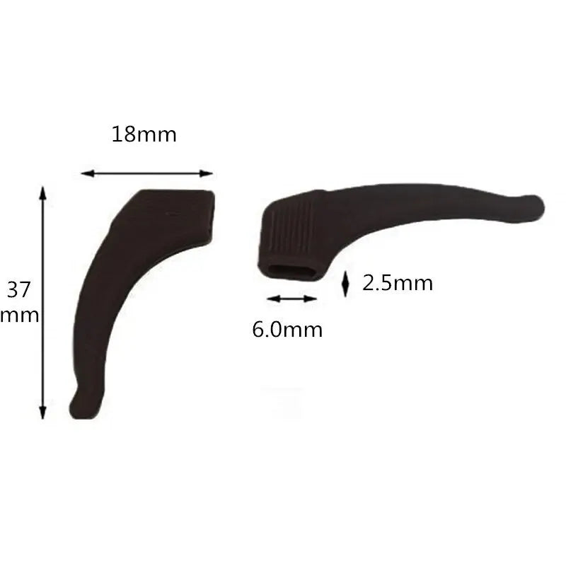 10pcs Silicone Anti-Slip Glasses Ear Hooks Temple Tip Grips Eyeglass Accessories Babs