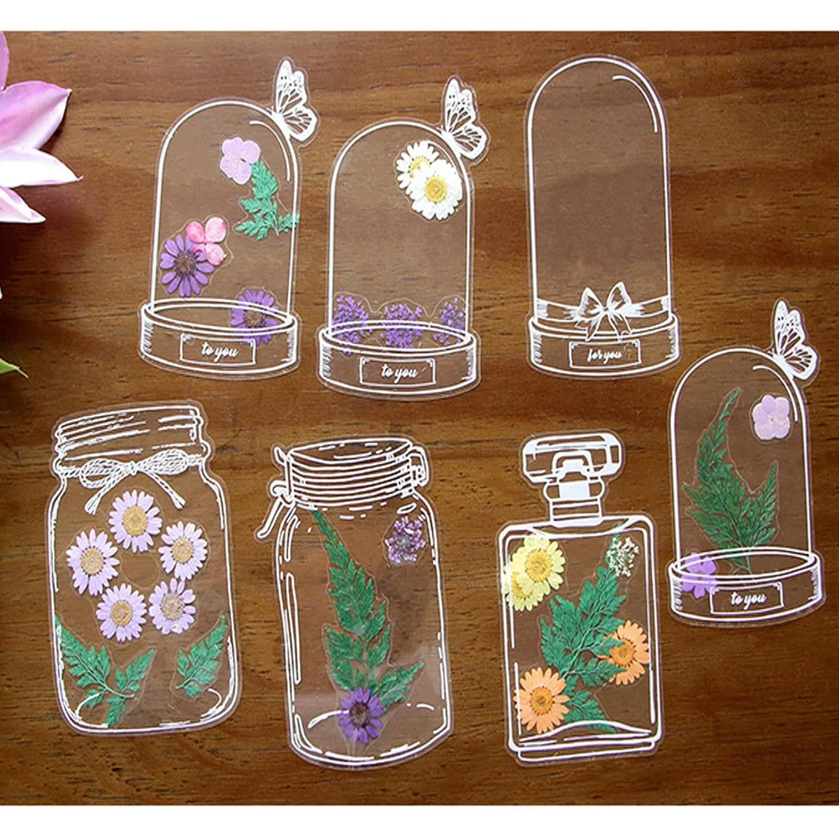DIY Transparent Pressed Flower Bookmarks Kit – 20/40 Pcs DIY Craft Kit Babs