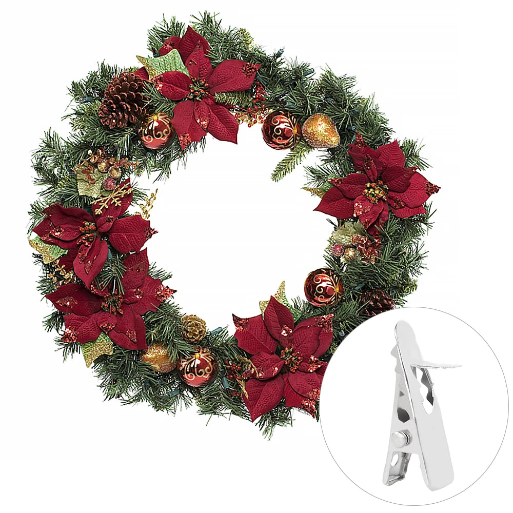 30Pcs Mini Metal Christmas Flower Clips – Tree & Wreath Decor Christmas Tree Clips Babs