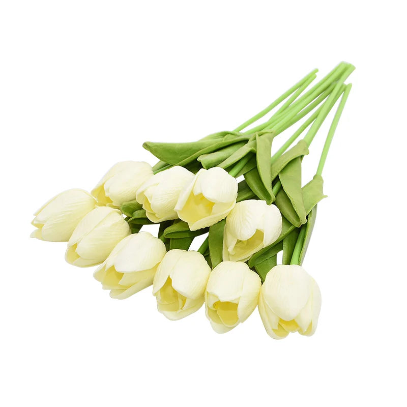 10pcs Real Touch Tulip Artificial Flowers – Wedding & Home Decor Artificial Flower Bouquet Babs