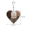 Heart-Shaped Bird Nesting Holder – Hangable Outdoor Fiber Nest Bird Nesting Holder Babs 1pcs