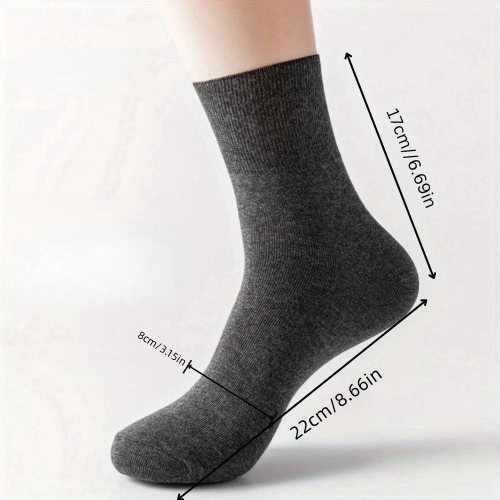 12 Pairs Loose-Top Breathable Knit Socks with Elastic Cuffs Casual Knit Socks Babs