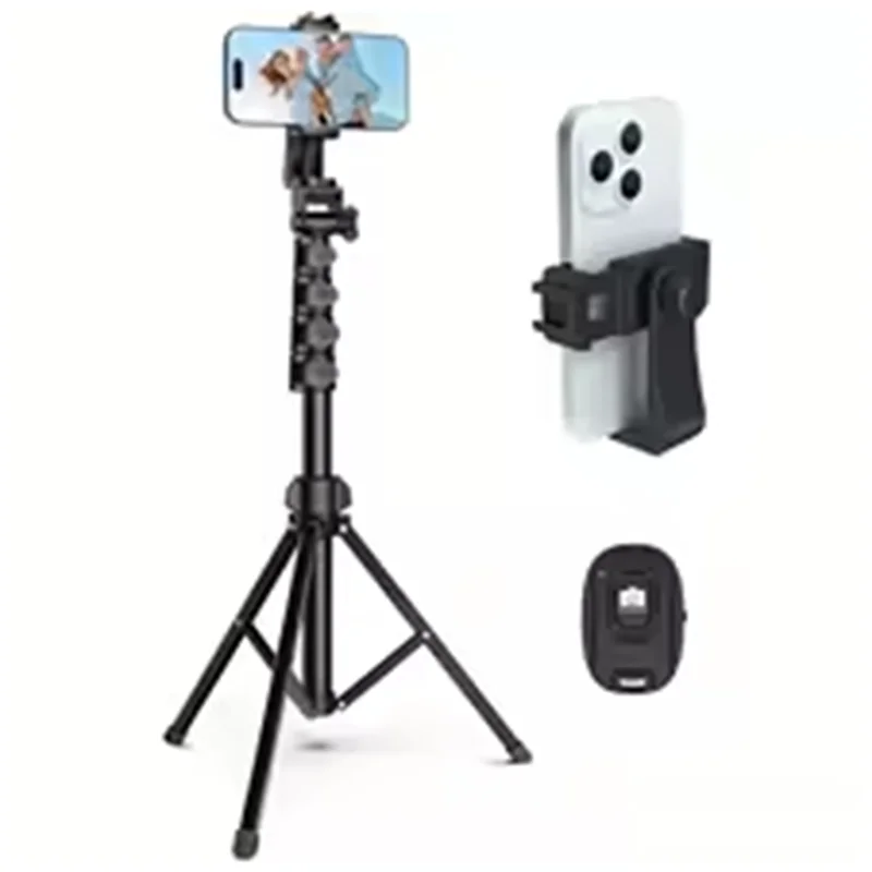 160cm Phone Tripod with Bluetooth Remote & Phone Holder Phone Tripod Stand Babs