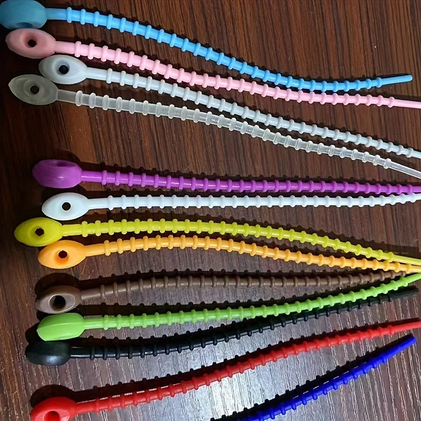 Reusable Silicone Cable Ties – Wire Organizer 10/30/60 Pack Cable Organizer Ties Babs