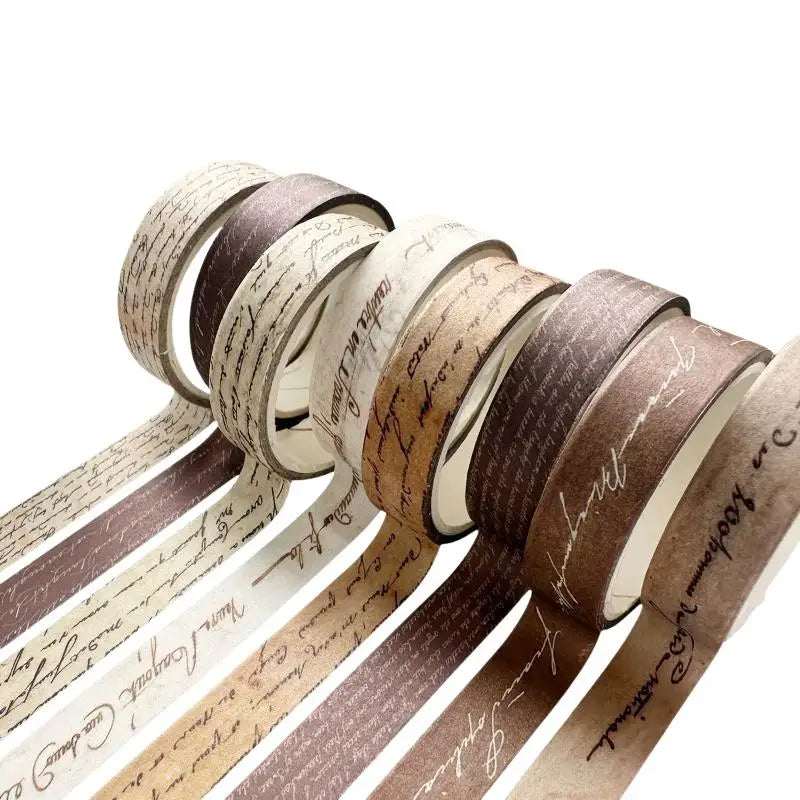 8-Piece Vintage Washi Masking Tape Set for Scrapbooking &amp; DIY Decorative Washi Tape Babs
