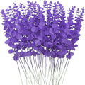 Artificial Eucalyptus Leaves Fake Plants – Wedding & Home Decor Artificial Leaves Babs PURPLE 100pcs