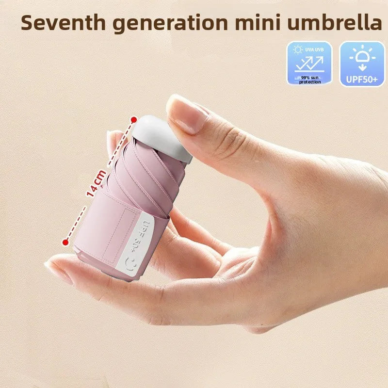 Mini Compact UV Protection Travel Umbrella – 5 & 7 Fold Compact Travel Umbrella Babs