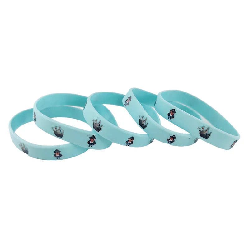 Pirate Silicone Bracelets Skull Wristbands – Kids Party Favors Party Favor Wristbands Babs C 24 Pcs