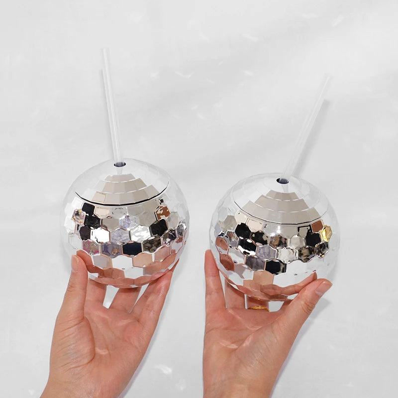 5-Pack Disco Ball Cups with Straws – Bridal & Party Supplies Party Cups Set Babs