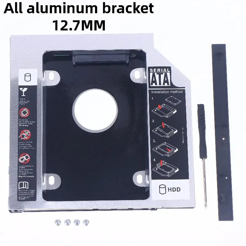 2.5" SSD HDD Caddy 9.5/12.7mm SATA 3.0 Laptop Optical Bay Laptop HDD Caddy Babs Aluminum B