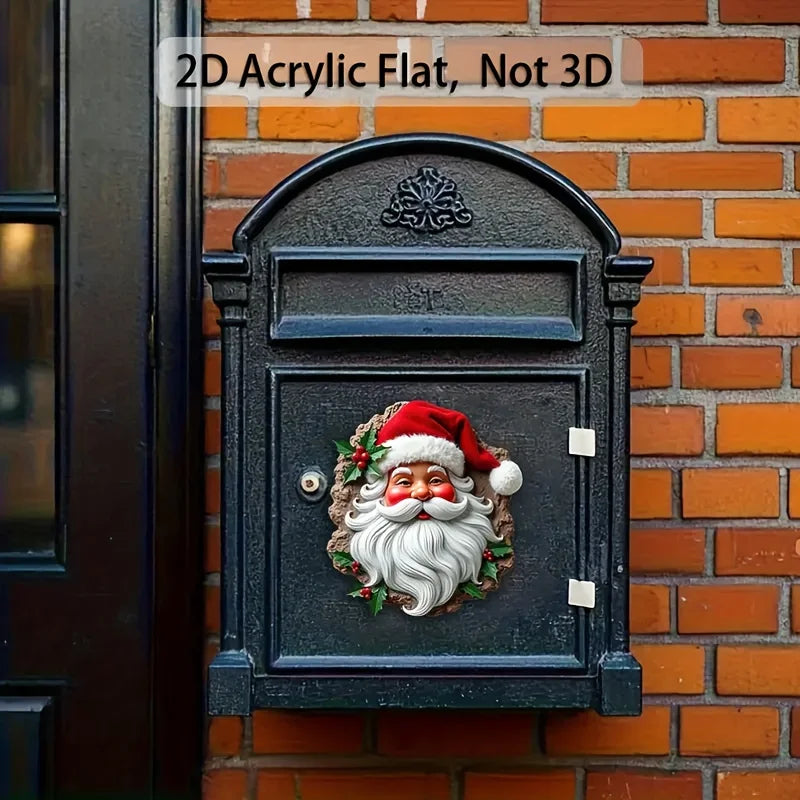 2D Flat Santa Acrylic Fridge Magnet | Christmas Decor Acrylic Fridge Magnet Babs