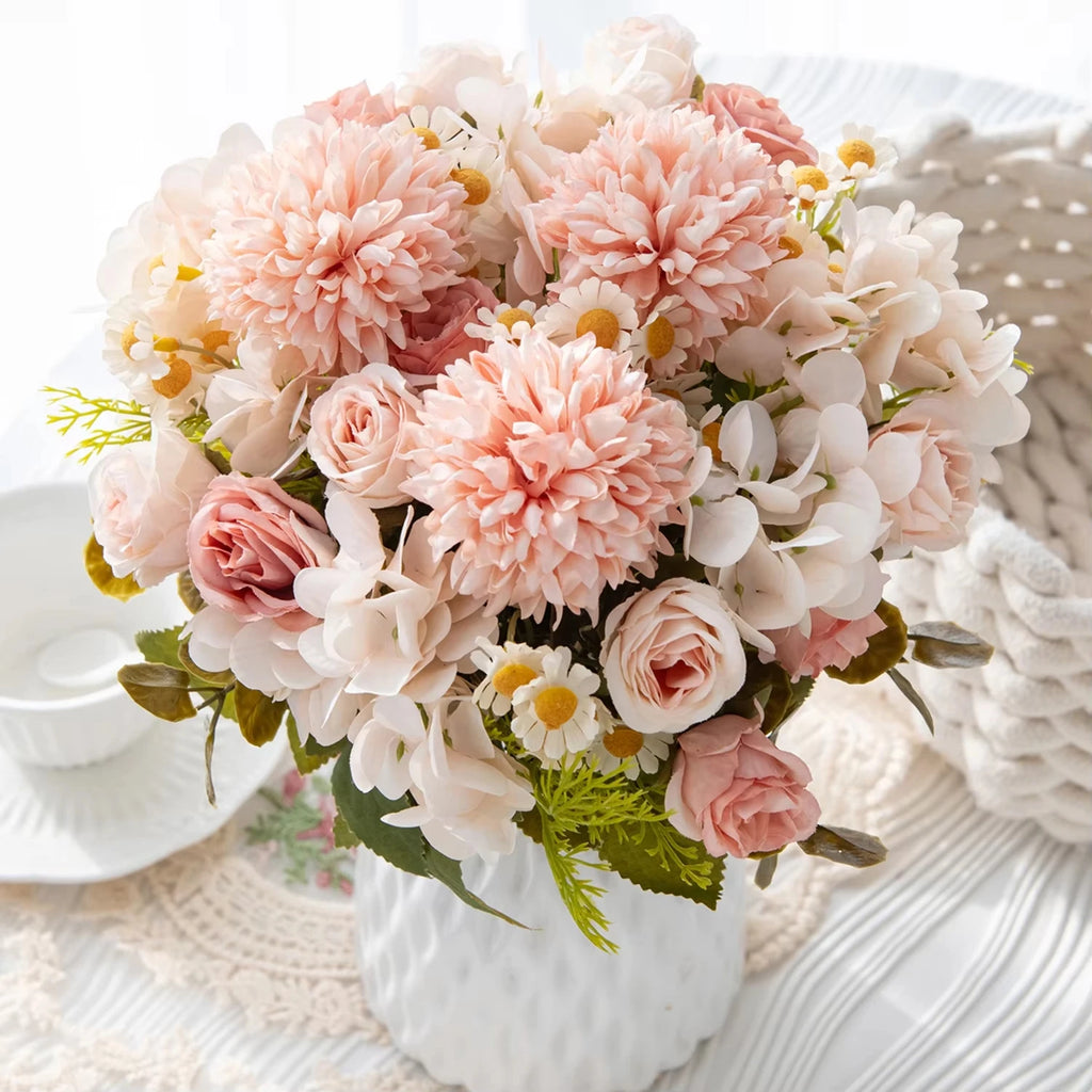 Artificial Chamomile Hydrangea Bouquet – Wedding & Home Décor Artificial Flower Bouquet Babs