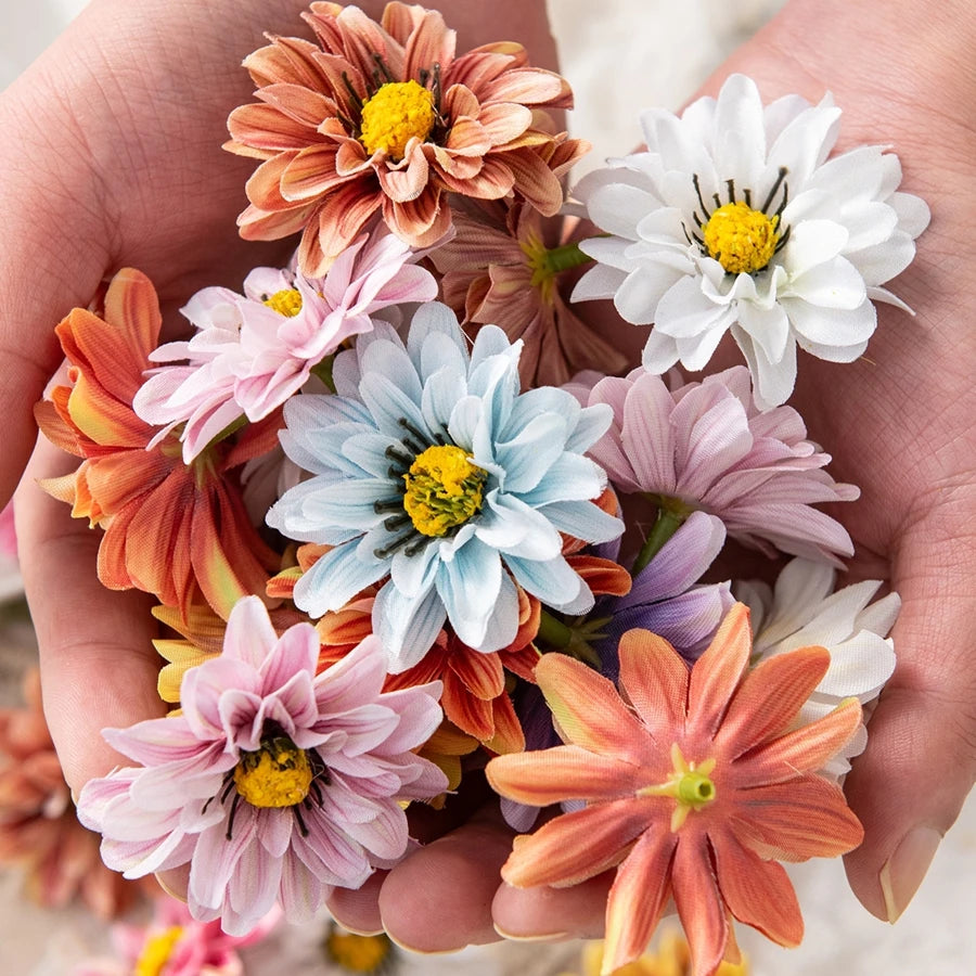 Small Daisy Artificial Silk Flowers 10/20 Pcs – Wedding & Home Decor Artificial Silk Flowers Babs