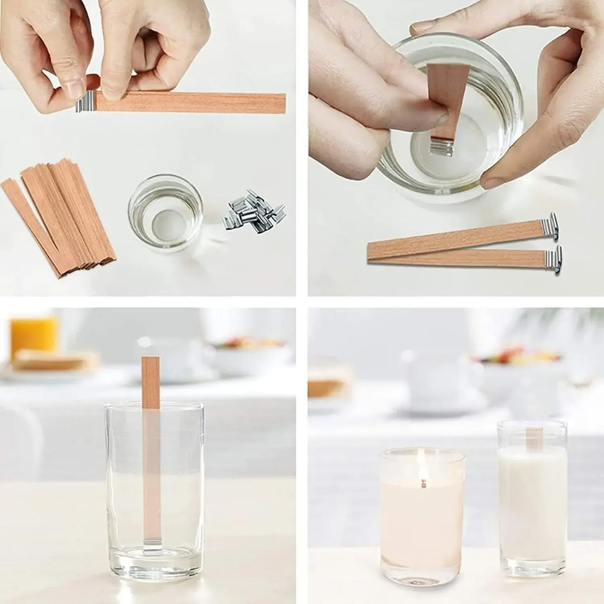 Wooden Candle Wicks for DIY Soy & Paraffin Candle Making Candle Making Wicks Babs