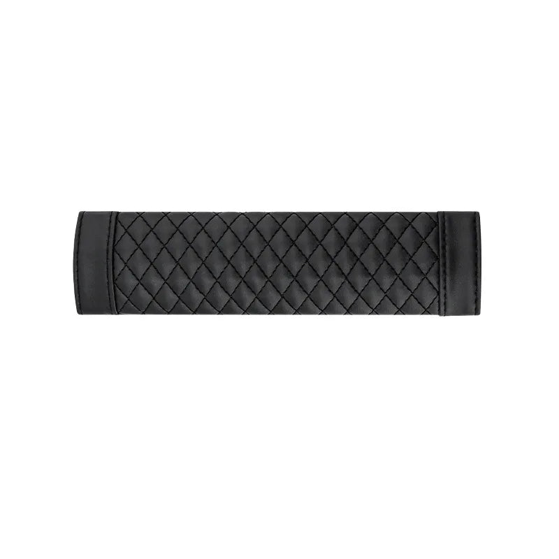 Universal PU Leather Car Seat Belt Cover Shoulder Pad Cushion Seat Belt Cover Babs Black-1Pc