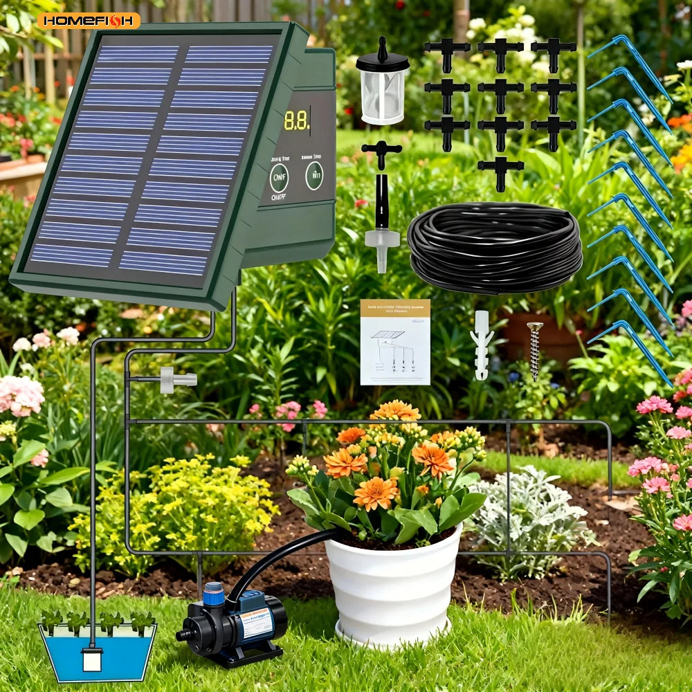 Solar Automatic Drip Irrigation System – Gardens & Raised Beds Drip Irrigation Kit Babs