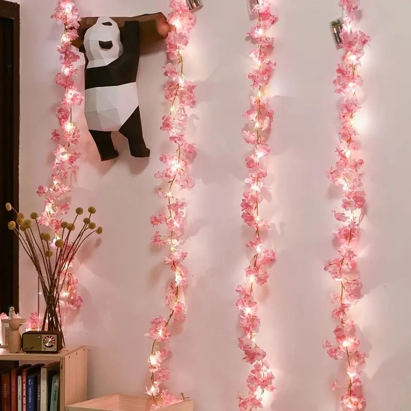 Cherry Blossom Vine String Lights – Battery Powered Floral Decor Floral String Lights Babs