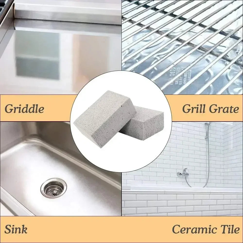 BBQ Grill Cleaning Pumice Bricks – Safe Bristle-Free Cleaner Grill Cleaning Brick Babs
