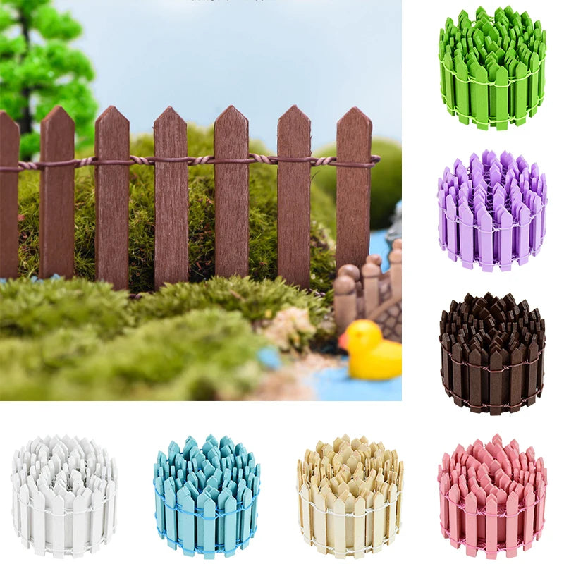 Mini Wooden Fence for Fairy Garden, Dollhouse & DIY Crafts Miniature Wooden Fence Babs