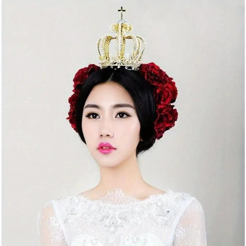Crystal Pearl Baroque Bridal Tiara | Wedding Crown Accessory Bridal Tiara Crown Babs