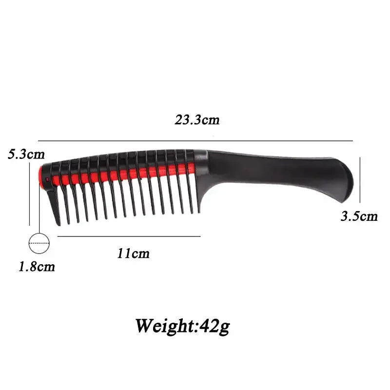 Rolling Detangling Comb – Large Teeth, Detachable Roller Hair Detangling Comb Babs black