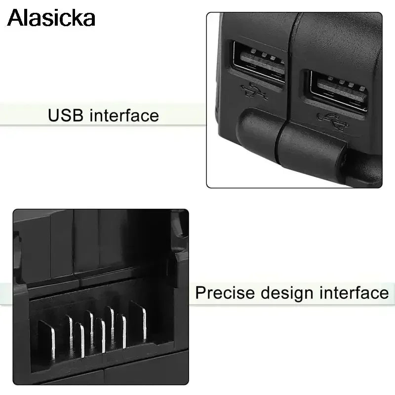 Dewalt 12–20V Li-Ion Battery Dual USB Charger Adapter DCB090 Battery Charger Adapter Babs