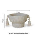 Modern Cement Tassel Vase – Minimalist Indoor Planter Decor Decorative Cement Vase Babs Cement Vase-Short