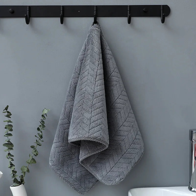 Thickened Coral Velvet Quick-Dry Face & Bath Towel Bath & Face Towel Babs dark grey 35x75cm