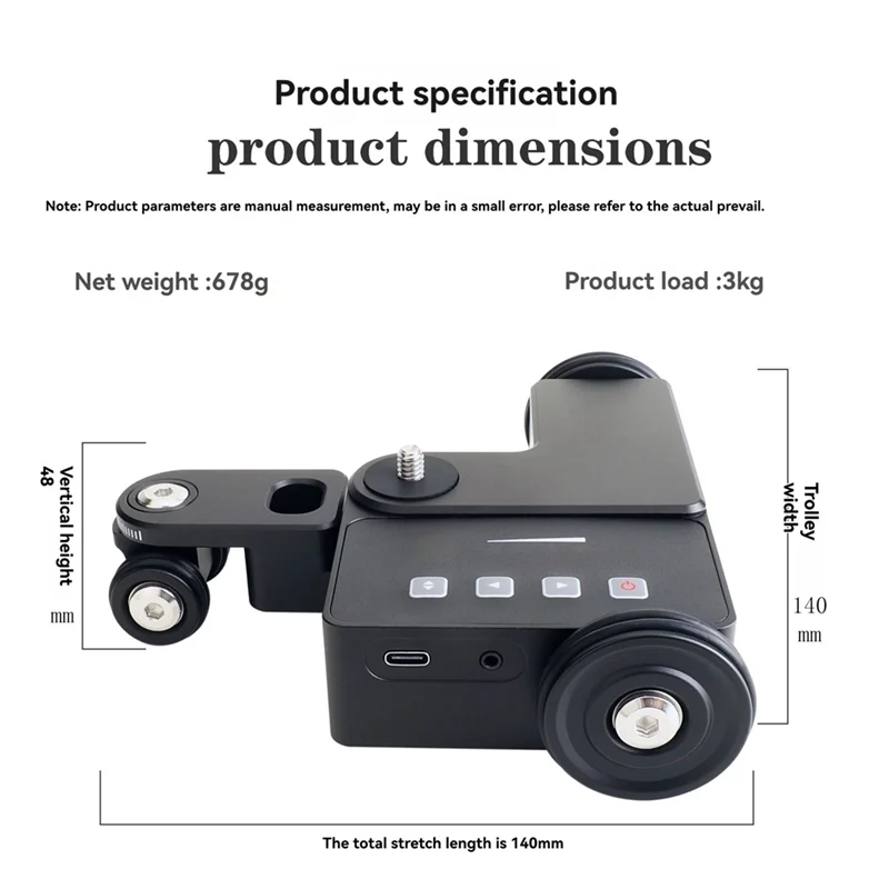 Smart Photography Trolley Silent Slide Rail Camera Tracker Camera Slide Trolley Babs