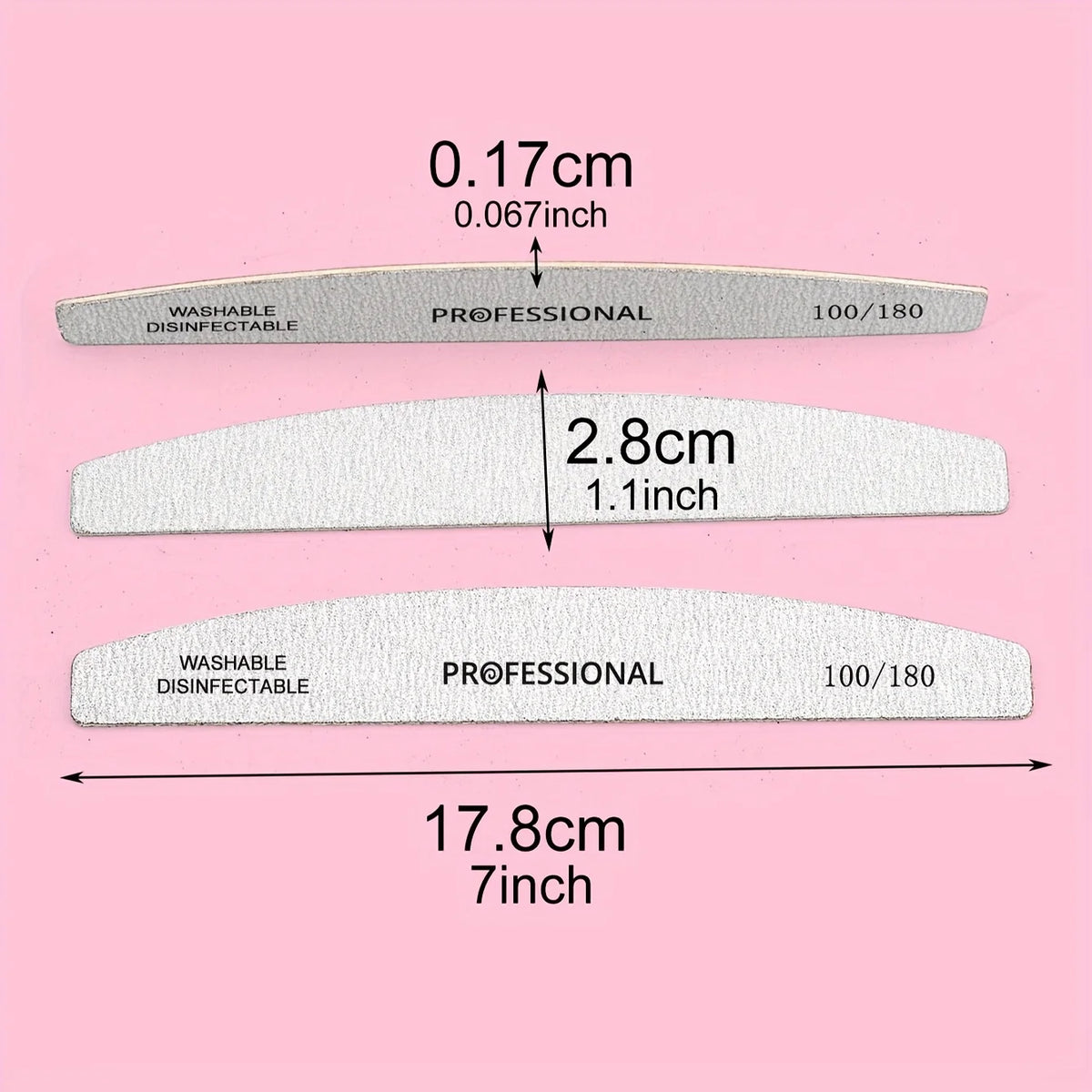 Professional Wooden Nail Files & Buffer Blocks – 10/25 Pack Nail Files & Buffers Babs