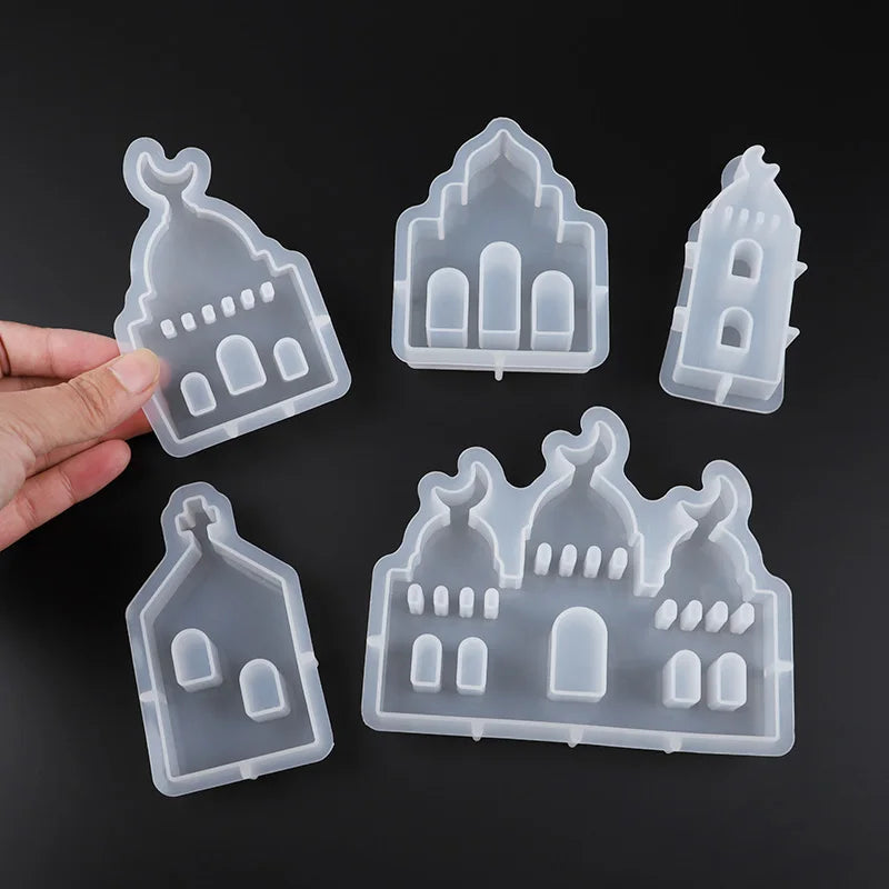 Ramadan Mosque Silicone Mold – Eid Resin Cement Craft Mould Craft Silicone Mold Babs