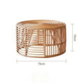 Rattan & Bamboo Nordic Round Coffee Table | Modern Living Room Round Coffee Table Babs Large Cylindrical