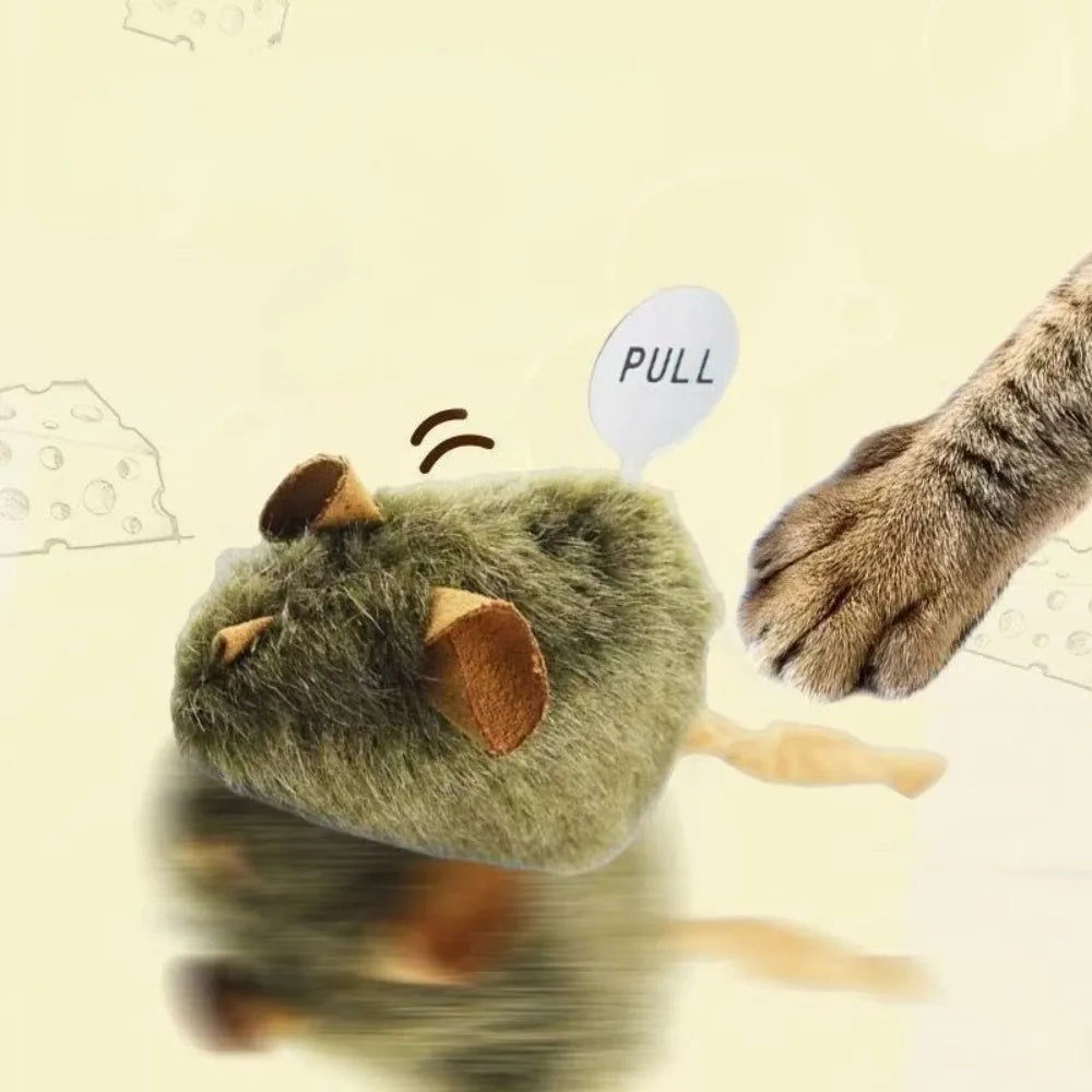 Interactive Squeaky Mouse Cat Toy – Plush & Bite-Resistant Cat Plush Toy Babs